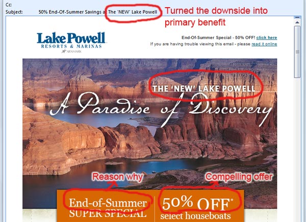 Email advertisement example